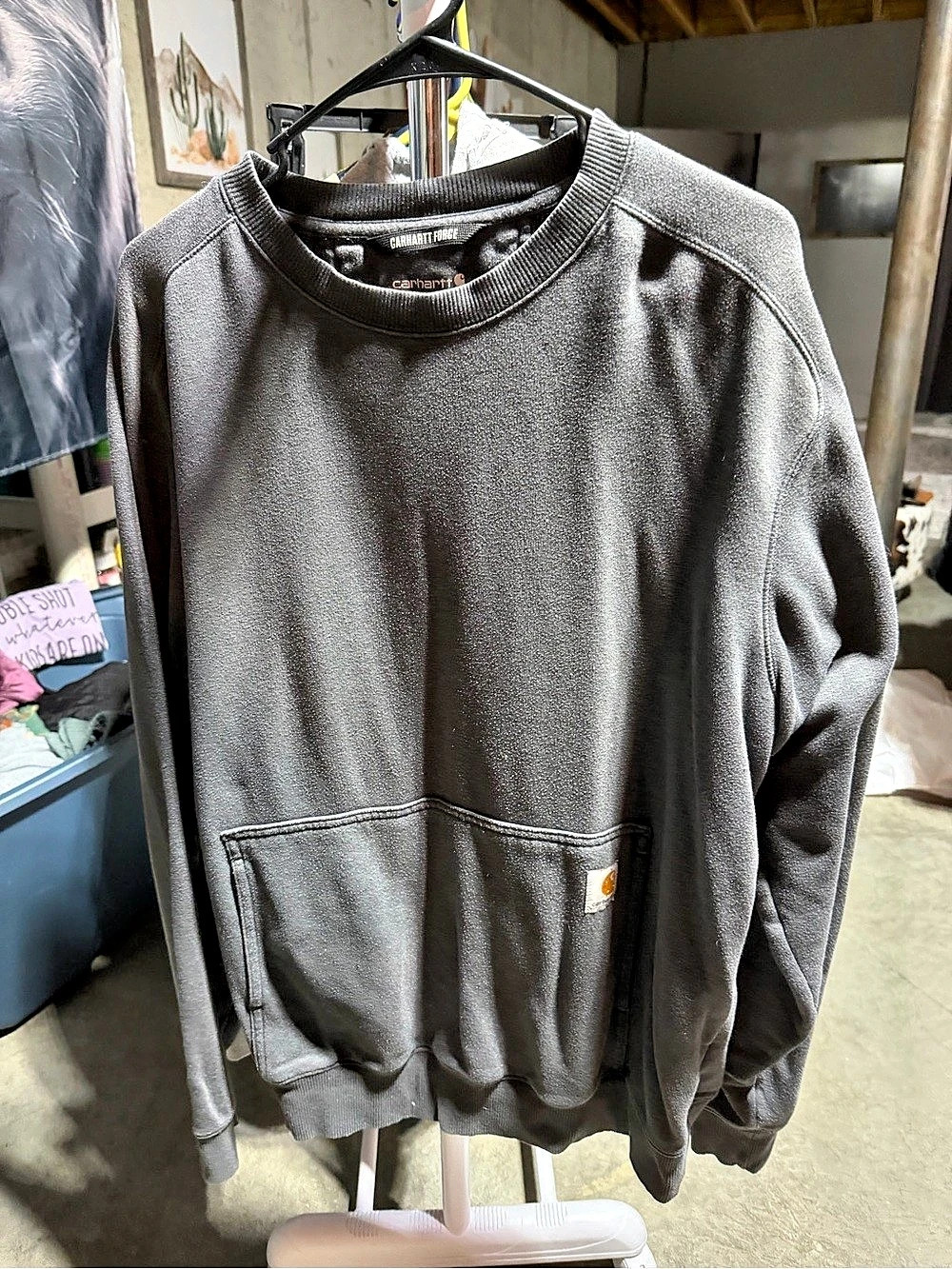Carhartt Force Relaxed Fit Gray Large Sweatshirt